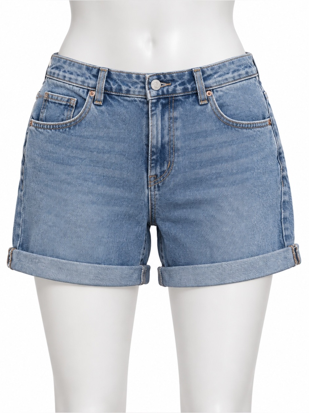 Urban Outfitters Light Blue Rolled-Hem Denim Shorts